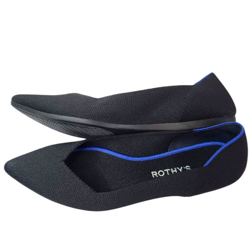 Rothys The Point Womens Size Us 10 Solid Black Po… - image 3